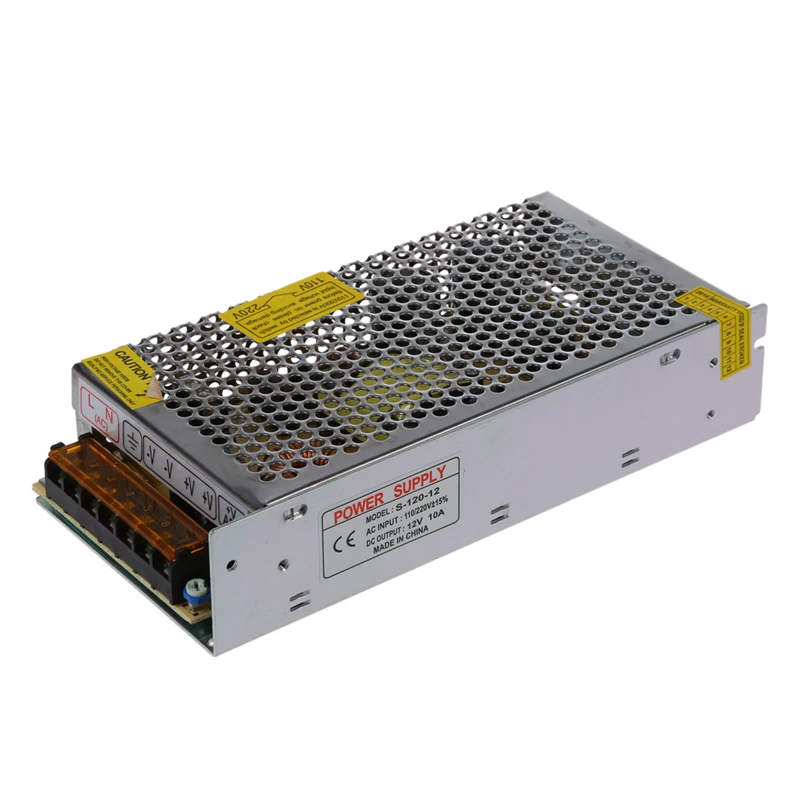 Hot Sale AC 110V/220V to DC 12V 10A 120W Voltage Transformer Switch Power Supply for LED Strip Light
Hot Sale AC 110V/220V to DC 12V 10A 120W Voltage Transformer Switch Power Supply for LED Strip Light