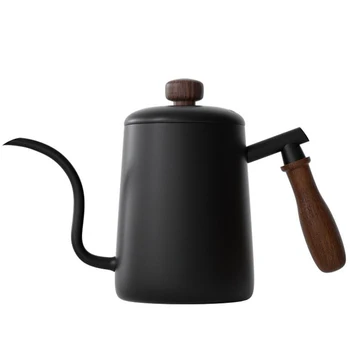 600Ml Stainless Steel Coffeepot with Wooden Handle Drip Coffee Pot Long Mouth Pot Kettle Home Kitchen Tea Set
600Ml Stainless Steel Coffeepot with Wooden Handle Drip Coffee Pot Long Mouth Pot Kettle Home Kitchen Tea Set