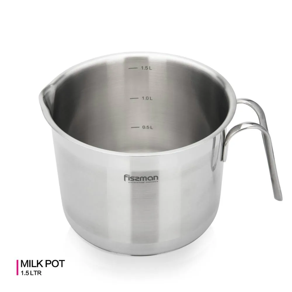 1.5l milk pot stainless steel body with nozzle induction bottom coffee maker
