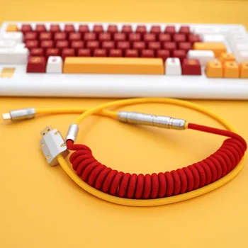 80CM DIY Keyboard Winding C Type Mechanical Keyboard Line Handmade Homemade Aviation Spiral Aviation Cable PVC USB C Power Cord
80CM DIY Keyboard Winding C Type Mechanical Keyboard Line Handmade Homemade Aviation Spiral Aviation Cable PVC USB C Power Cord