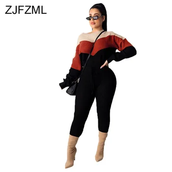 Striped Sexy Two Piece Sweater Set Skew Collar Long Sleeve Crop Sweaters and High Waist Bodycon Pants 2019 Fall Winter Outfits
Striped Sexy Two Piece Sweater Set Skew Collar Long Sleeve Crop Sweaters and High Waist Bodycon Pants 2019 Fall Winter Outfits