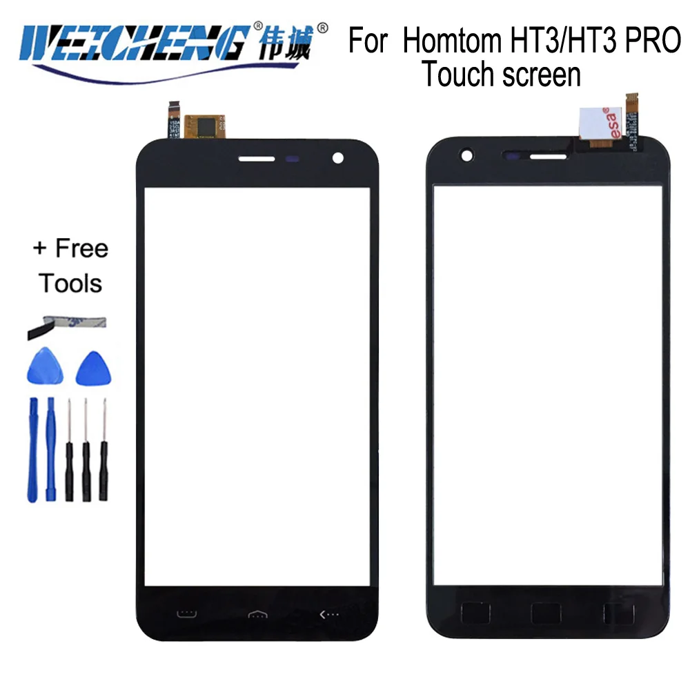 WEICHENG 5.0''Phone Mobile For Homtom HT3 / HT3 Pro Touch Screen Touch Digitizer Panel Front Glass Tools Free Adhesive+wipes
WEICHENG 5.0''Phone Mobile For Homtom HT3 / HT3 Pro Touch Screen Touch Digitizer Panel Front Glass Tools Free Adhesive+wipes