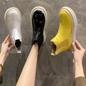 COOTELILI Patent leather Boots Women Keep Warm Platform Round Toe Mid Heel Slip On Boots For Women With Plush Plus Size 40 
COOTELILI Patent leather Boots Women Keep Warm Platform Round Toe Mid Heel Slip On Boots For Women With Plush Plus Size 40