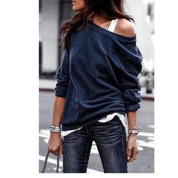 Autumn and Winter Women's Sweaters Wild Sexy Strapless Korean Casual Fashion Loose Solid Color Sweater White Black Wholesale
Autumn and Winter Women's Sweaters Wild Sexy Strapless Korean Casual Fashion Loose Solid Color Sweater White Black Wholesale