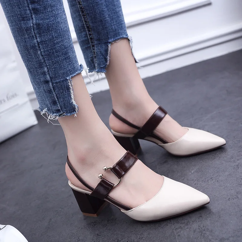 Women Dress Casual Square Heel Sandals Middle Heel Fashion Mixed Color Simple PU Leather Shallow Basic Sexy Pumps Shoes
Women Dress Casual Square Heel Sandals Middle Heel Fashion Mixed Color Simple PU Leather Shallow Basic Sexy Pumps Shoes
