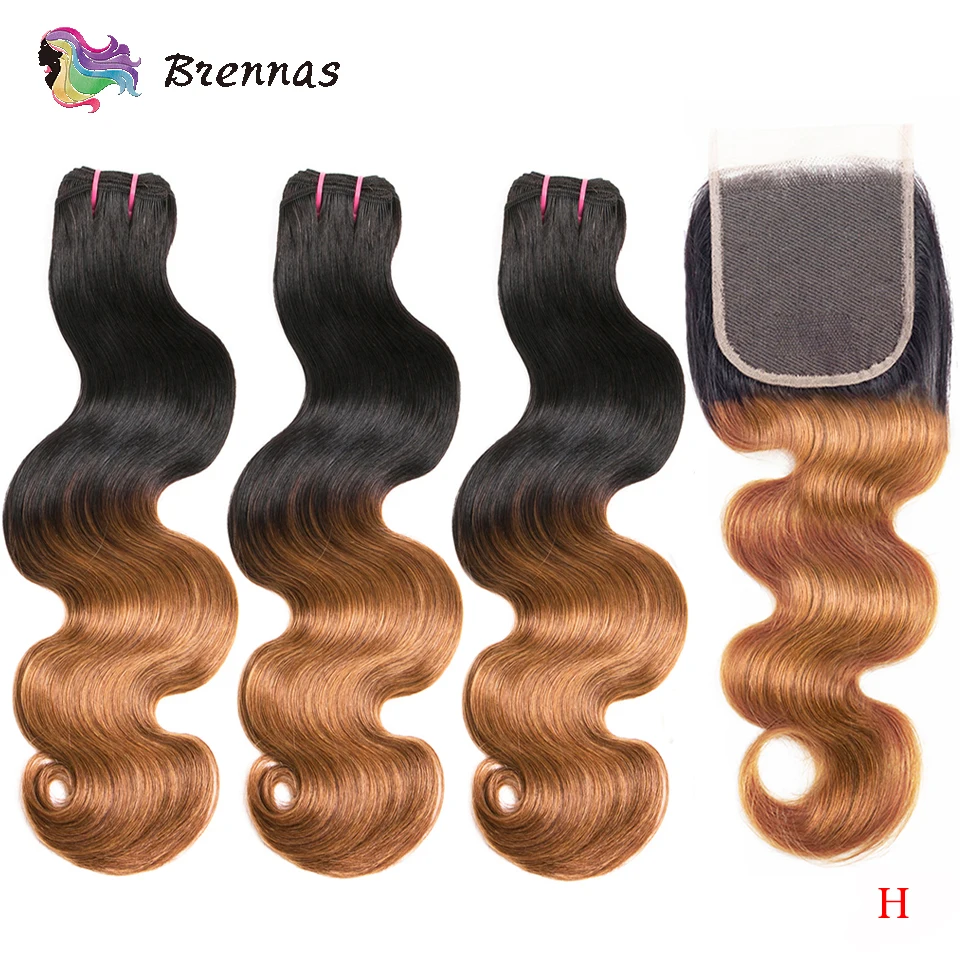 Double drawn hair bundles with closure 1b 27 ombre Brazilian body wave hair weave with closure High Ratio non-Remy hair Brennas
Double drawn hair bundles with closure 1b 27 ombre Brazilian body wave hair weave with closure High Ratio non-Remy hair Brennas