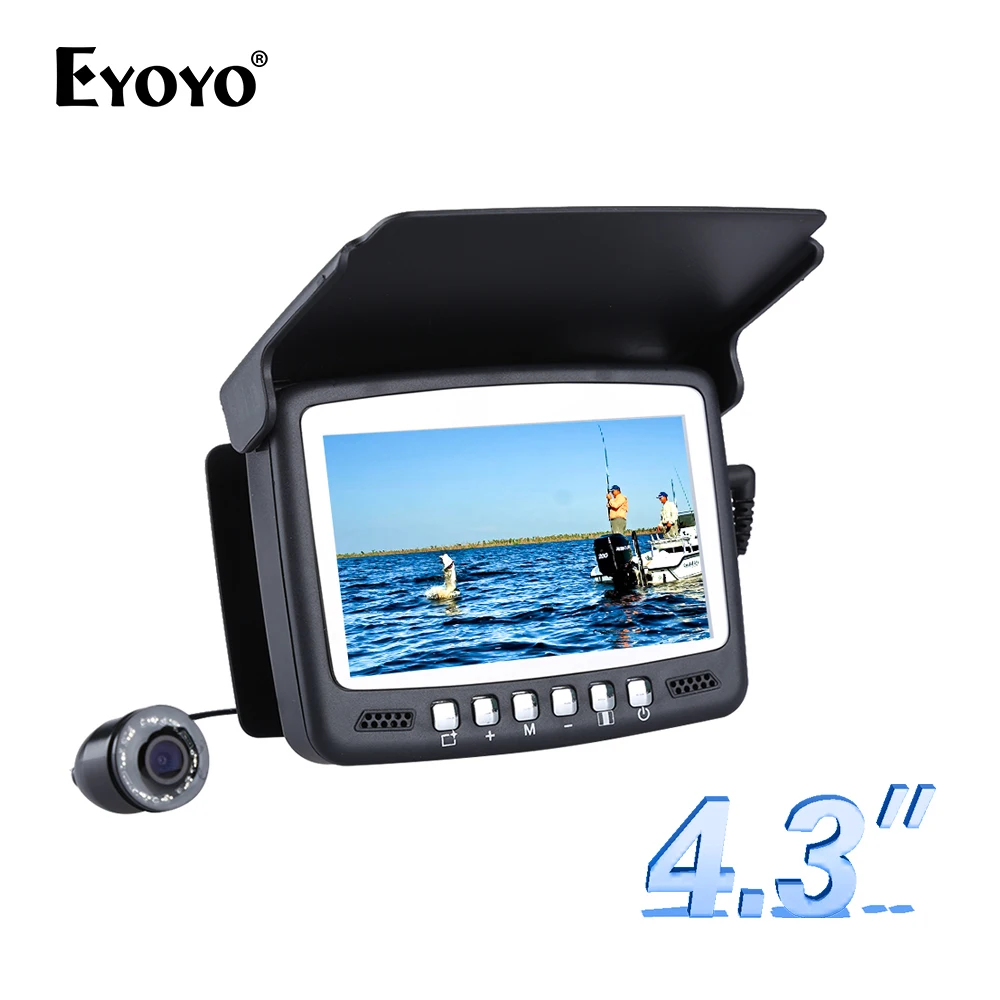 Eyoyo Original 15M 1000TVL Fish Finder Underwater Ice Fishing Camera 4.3" LCD Monitor 8 LED Night Vision Camera Sunvisor
Eyoyo Original 15M 1000TVL Fish Finder Underwater Ice Fishing Camera 4.3" LCD Monitor 8 LED Night Vision Camera Sunvisor