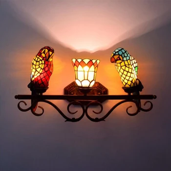 European Retro Parrot Tiffany Wall Lamp Stained Glass Wall Lamps for Bathroom Corridor Bar Restaurant Vintage Three Wall Lights
European Retro Parrot Tiffany Wall Lamp Stained Glass Wall Lamps for Bathroom Corridor Bar Restaurant Vintage Three Wall Lights