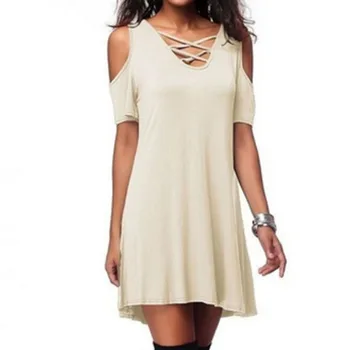 NEW Women Cross Cold Shoulder Mini Shirt Dress Loose Tunic Swing Long Sleeves Party Basic Dress Nightclub
NEW Women Cross Cold Shoulder Mini Shirt Dress Loose Tunic Swing Long Sleeves Party Basic Dress Nightclub