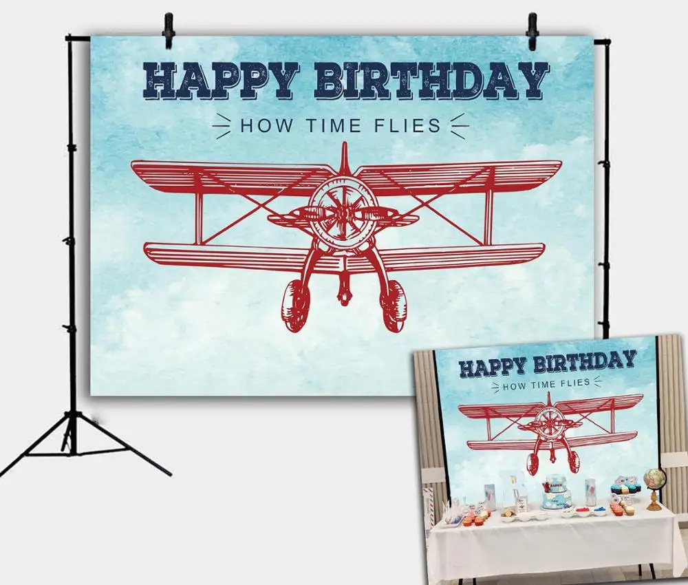 Vintage Airplane Theme Backdrop Time Flies Boys Retro Airplane Banner Background Photography Baby Shower Birthday Party Decor
Vintage Airplane Theme Backdrop Time Flies Boys Retro Airplane Banner Background Photography Baby Shower Birthday Party Decor