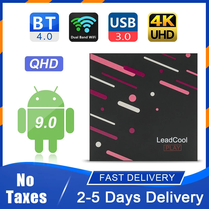 QHD Android 9.0 TV Box Leadcool Play 4G 64G S905W FHD Quad Core Android 9.0 2.4G/5.8G Dual Wifi BT 4.0 Leadcool QHD Smart TV Box
QHD Android 9.0 TV Box Leadcool Play 4G 64G S905W FHD Quad Core Android 9.0 2.4G/5.8G Dual Wifi BT 4.0 Leadcool QHD Smart TV Box