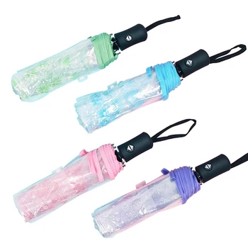 Transparent Umbrellas Automatic From Rain 3-stage 8 Ribs Pink Purple Blue Green Women's Umbrella Female For Girls With A Picture
Transparent Umbrellas Automatic From Rain 3-stage 8 Ribs Pink Purple Blue Green Women's Umbrella Female For Girls With A Picture
