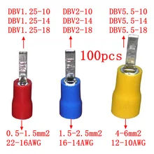 DBV1.25-10 DBV2-14 DBV5.5-10 Chip-shaped Cold-pressed Terminal Plug-in Insulated Blade Cable Lug Sleeve Pin Terminals Connector
DBV1.25-10 DBV2-14 DBV5.5-10 Chip-shaped Cold-pressed Terminal Plug-in Insulated Blade Cable Lug Sleeve Pin Terminals Connector