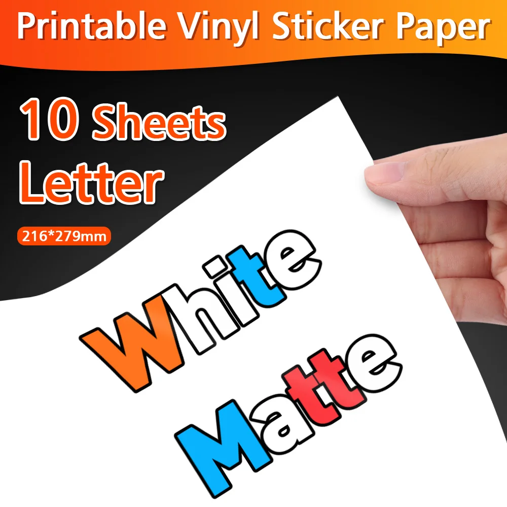 10Sheets Self-Adhesive Printable Vinyl Sticker Paper Glossy Matte Waterproof Printing Copy Paper 216*279mm for Inkjet Printer
10Sheets Self-Adhesive Printable Vinyl Sticker Paper Glossy Matte Waterproof Printing Copy Paper 216*279mm for Inkjet Printer