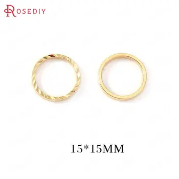 (F191)10 pieces 13mm 15mm 24K Gold Color Brass Round Circle Connect Charms Pendants High Quality Jewelry Findings Accessories
(F191)10 pieces 13mm 15mm 24K Gold Color Brass Round Circle Connect Charms Pendants High Quality Jewelry Findings Accessories