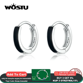 WOSTU Fashion Black Circle Hoop Earrings 100% 925 Sterling Silver Small Earrings For Women Wedding Engagement Jewelry CQE673
WOSTU Fashion Black Circle Hoop Earrings 100% 925 Sterling Silver Small Earrings For Women Wedding Engagement Jewelry CQE673