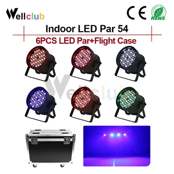 6pcs with Road Case 54x5W DJ LED RGBW Par Lights Wash Disco Light DMX Par Can Uplight For Small Paty KTV Stage Lighting
6pcs with Road Case 54x5W DJ LED RGBW Par Lights Wash Disco Light DMX Par Can Uplight For Small Paty KTV Stage Lighting