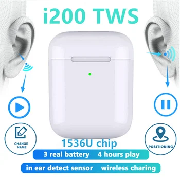 

Original i200 TWS Wireless Headphones 1:1 copy Bluetooth Earphone charging Earbuds Headset For iPhone PK i500 i9000 i12 i10 TWS