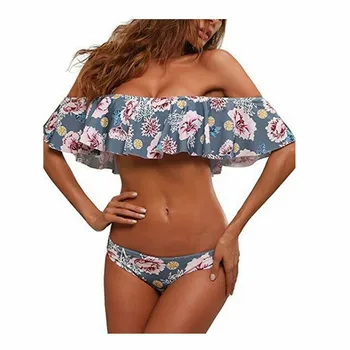 Female Swimsuit Low Waist Pants Hollow Shorts Word Shoulder Split Ruffled Denim Two-piece Swimsuit
Female Swimsuit Low Waist Pants Hollow Shorts Word Shoulder Split Ruffled Denim Two-piece Swimsuit