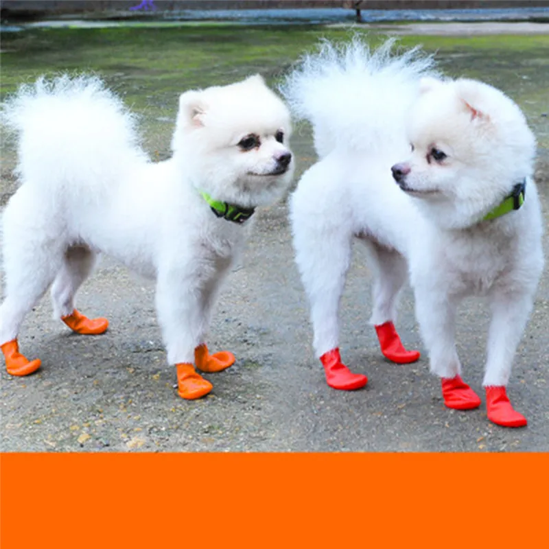 4 шт./лот Водонепроницаемая Обувь для собак чихуахуа воздушный шар типа резиновые