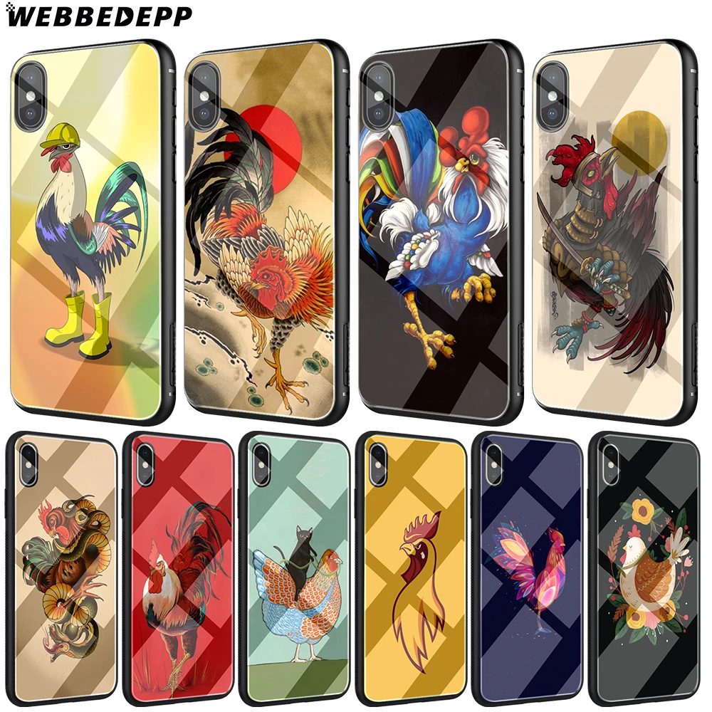 WEBBEDEPP Chicken Cock Rooster Tempered glass TPU Case for iPhone XS Max XR X 8 7 6 6S Plus
WEBBEDEPP Chicken Cock Rooster Tempered glass TPU Case for iPhone XS Max XR X 8 7 6 6S Plus