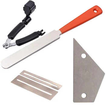 Guitar Tool Set, Includes Guitar Fret Crowning Luthier File, Stainless Steel Fret Rocker Leveling Tool, Fingerboard Guards With 
Guitar Tool Set, Includes Guitar Fret Crowning Luthier File, Stainless Steel Fret Rocker Leveling Tool, Fingerboard Guards With