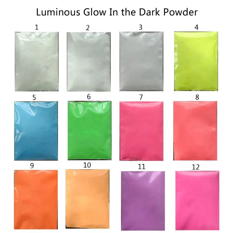 100g 12 Colors Luminous Resin Pigment Glow In the Dark Powder Pigment Colorant Nail Art Resin Jewelry Making Craft Tools
100g 12 Colors Luminous Resin Pigment Glow In the Dark Powder Pigment Colorant Nail Art Resin Jewelry Making Craft Tools
