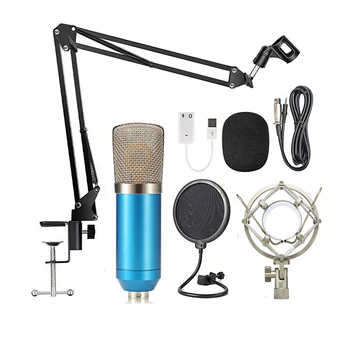 One Microphone Set Computer Network USB Sound Card Karaoke Recording Live Microphone Blue
One Microphone Set Computer Network USB Sound Card Karaoke Recording Live Microphone Blue