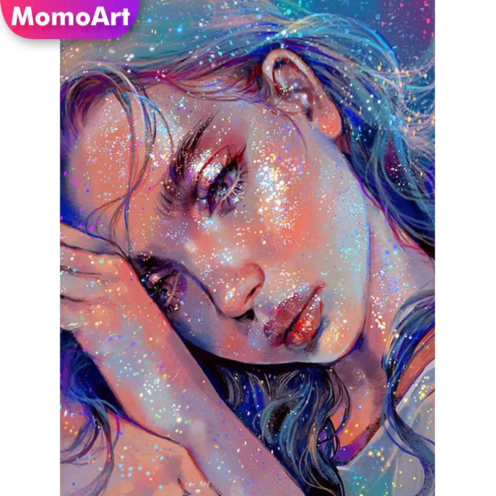 MomoArt DIY Алмазная мозаика женщина алмазная живопись Набор для вышивки крестиком