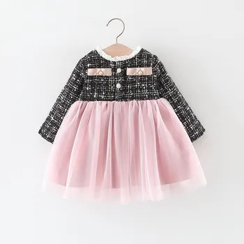 0-3Y Girls Clothes Winter Autumn Warm Kid Newborn Baby Fashion Dress Long Sleeve Button Patchwork Tulle Party Princess Dress
0-3Y Girls Clothes Winter Autumn Warm Kid Newborn Baby Fashion Dress Long Sleeve Button Patchwork Tulle Party Princess Dress