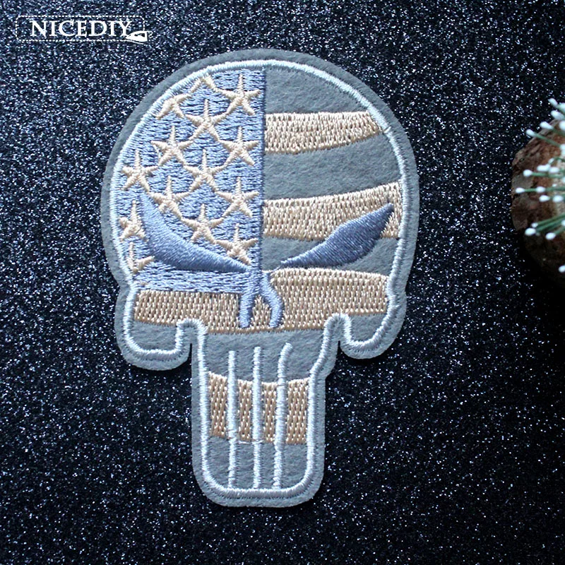 NIcediy Military Patch USA Skull Iron on Patches For Clothes Cool Stripes Embroidered Applique For Backpack Badges Stickers DIY
NIcediy Military Patch USA Skull Iron on Patches For Clothes Cool Stripes Embroidered Applique For Backpack Badges Stickers DIY