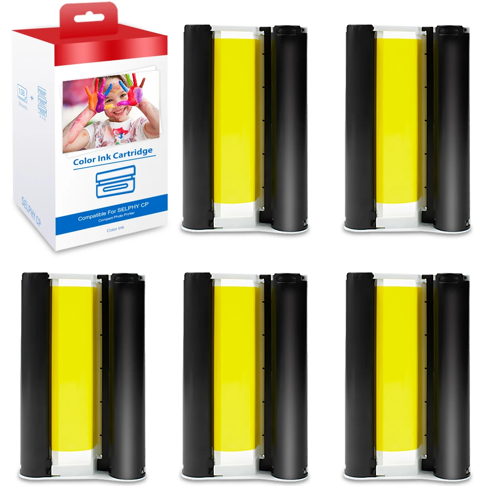 UniPlus 5pcs KP 36IN Ink Cassette Compatible for Canon Selphy Photo Printer CP1200 CP1300 CP910 CP900 Color Ink Paper Printing
UniPlus 5pcs KP 36IN Ink Cassette Compatible for Canon Selphy Photo Printer CP1200 CP1300 CP910 CP900 Color Ink Paper Printing