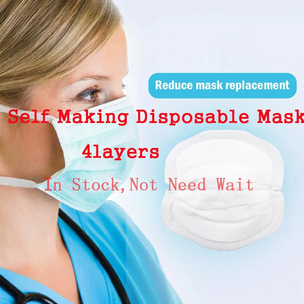 62pcs/bag Self Making 4layers Disposable Mask Prevent Anti Corona Virus COVID-19 Dust Leak-proof Slim Nursing Breast Pad
62pcs/bag Self Making 4layers Disposable Mask Prevent Anti Corona Virus COVID-19 Dust Leak-proof Slim Nursing Breast Pad