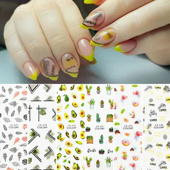 1Sheet 3D Nail Stickers Leaf/sweets/Avocado/Cactus Adhesive Decals Multiple Pattern Sliders For Nails Decor Wraps ZJT4104
1Sheet 3D Nail Stickers Leaf/sweets/Avocado/Cactus Adhesive Decals Multiple Pattern Sliders For Nails Decor Wraps ZJT4104