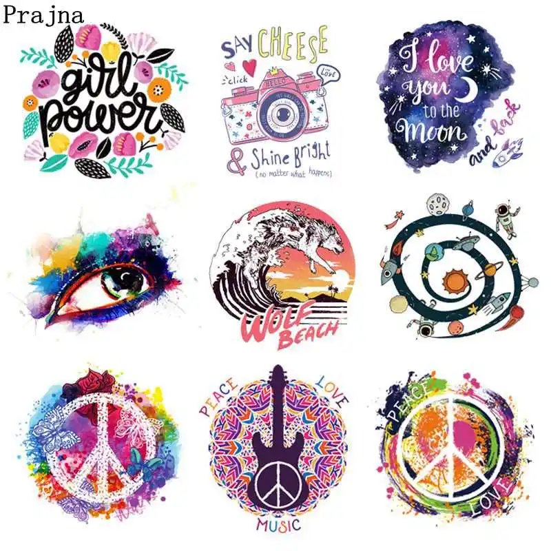 Prajna Colorful Eyes Iron On Heat Transfers Vinyl Thermal Patches For Clothes Camera Flower Stripe PVC Stickers On Clothes DIY
Prajna Colorful Eyes Iron On Heat Transfers Vinyl Thermal Patches For Clothes Camera Flower Stripe PVC Stickers On Clothes DIY