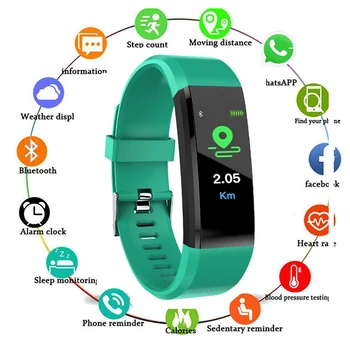 New Color Screen Smart Bracelet Activity Tracker Watch for Men Women Heart Rate Monitor Smartband for Android IOS Silicone Watch
New Color Screen Smart Bracelet Activity Tracker Watch for Men Women Heart Rate Monitor Smartband for Android IOS Silicone Watch
