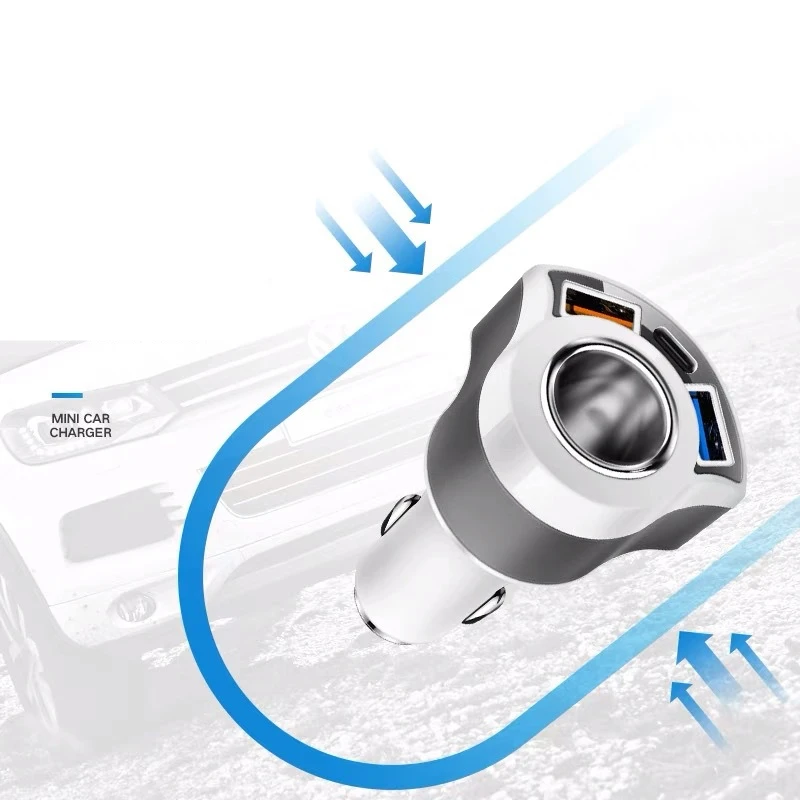 Universal Portable Multifunction Car Charger Socket QC3.0 Dual-port Type-c USB Car Charger For iPhone Charging In Car Auto
Universal Portable Multifunction Car Charger Socket QC3.0 Dual-port Type-c USB Car Charger For iPhone Charging In Car Auto