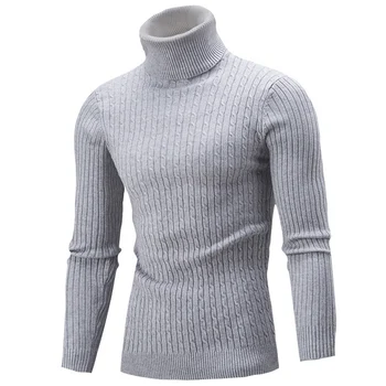 2020 Autumn Winter Slim Warm Turtleneck Sweater Men Fashion Solid Knitted Mens Sweaters Casual Male Double Collar Pullover SW42
2020 Autumn Winter Slim Warm Turtleneck Sweater Men Fashion Solid Knitted Mens Sweaters Casual Male Double Collar Pullover SW42
