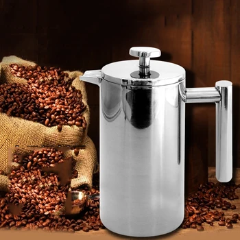 Stainless Steel Coffee Pot with Strainer Double Layer Heat Preservation Tea Making Filter Pressing Pot
Stainless Steel Coffee Pot with Strainer Double Layer Heat Preservation Tea Making Filter Pressing Pot