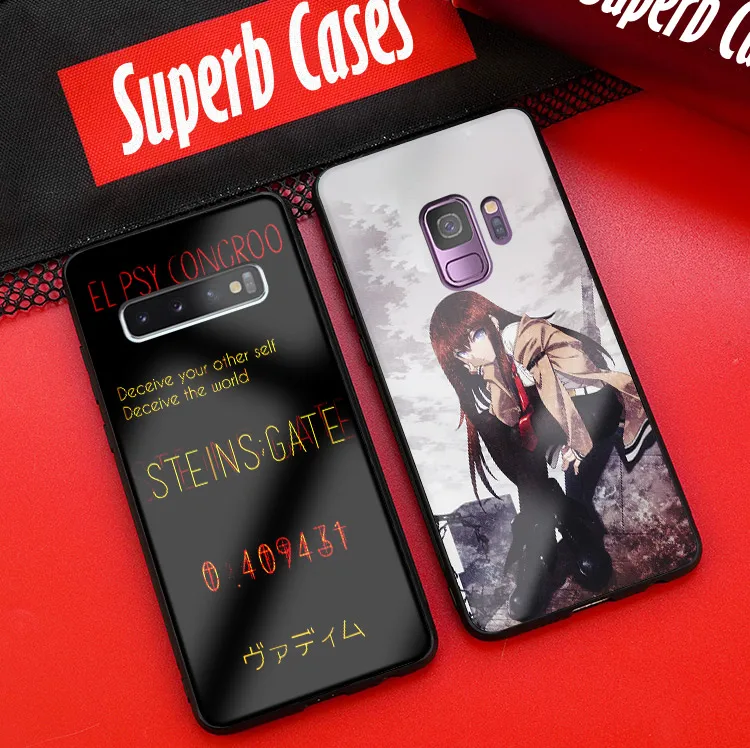 Чехол для телефона Steins Gate из аниме Samsung galaxy s8 s9 s10e s10 plus note 8 9 10 PLUS чехол закаленного