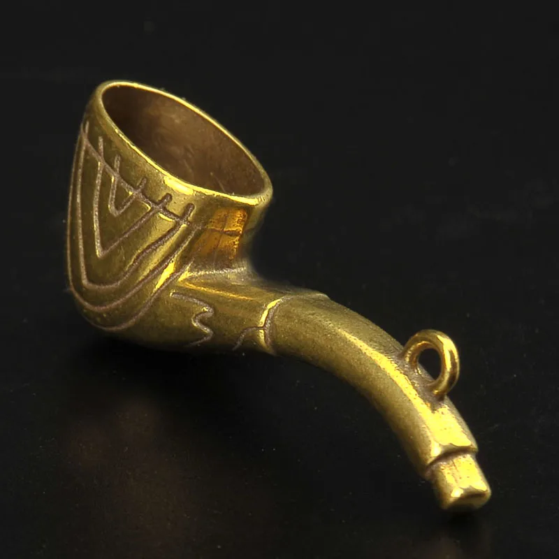 Brass Tobacco Pipe Key Chains Pendants (7)