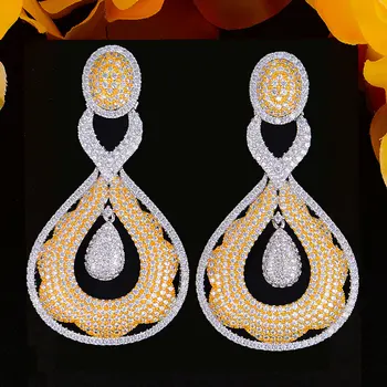 Luxury Noble High Quality Waterdrop Pendant Earring Bridal Cubic Zircon Dubai PARTY WEDDING Jewelry BOHO Full AAA Cubic Zirconia
Luxury Noble High Quality Waterdrop Pendant Earring Bridal Cubic Zircon Dubai PARTY WEDDING Jewelry BOHO Full AAA Cubic Zirconia