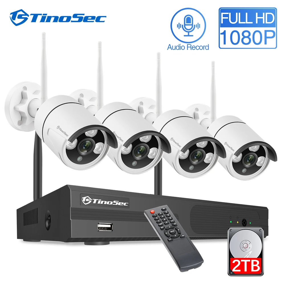 TinoSec 4CH Wireless NVR Kit 1080P HD Audio Wifi Camera Outdoor Home Security Camera System CCTV Video Surveillance NVR Kit
TinoSec 4CH Wireless NVR Kit 1080P HD Audio Wifi Camera Outdoor Home Security Camera System CCTV Video Surveillance NVR Kit