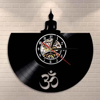 Om Buddha Meditation Zen Wall Art Wall Clock Yoga Studio Wall Decor Vinyl Record Wall Clock Sitting Buddha Clock Yoga Relax Gift 
Om Buddha Meditation Zen Wall Art Wall Clock Yoga Studio Wall Decor Vinyl Record Wall Clock Sitting Buddha Clock Yoga Relax Gift