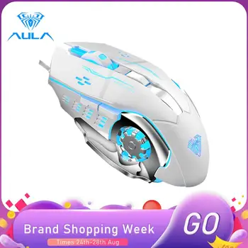 AULA Wired Gaming Mouse 2400DPI Adjustable Ergonomic 6 Programmable Buttons USB Backlit Mice Optical Mause for Computer Games
AULA Wired Gaming Mouse 2400DPI Adjustable Ergonomic 6 Programmable Buttons USB Backlit Mice Optical Mause for Computer Games