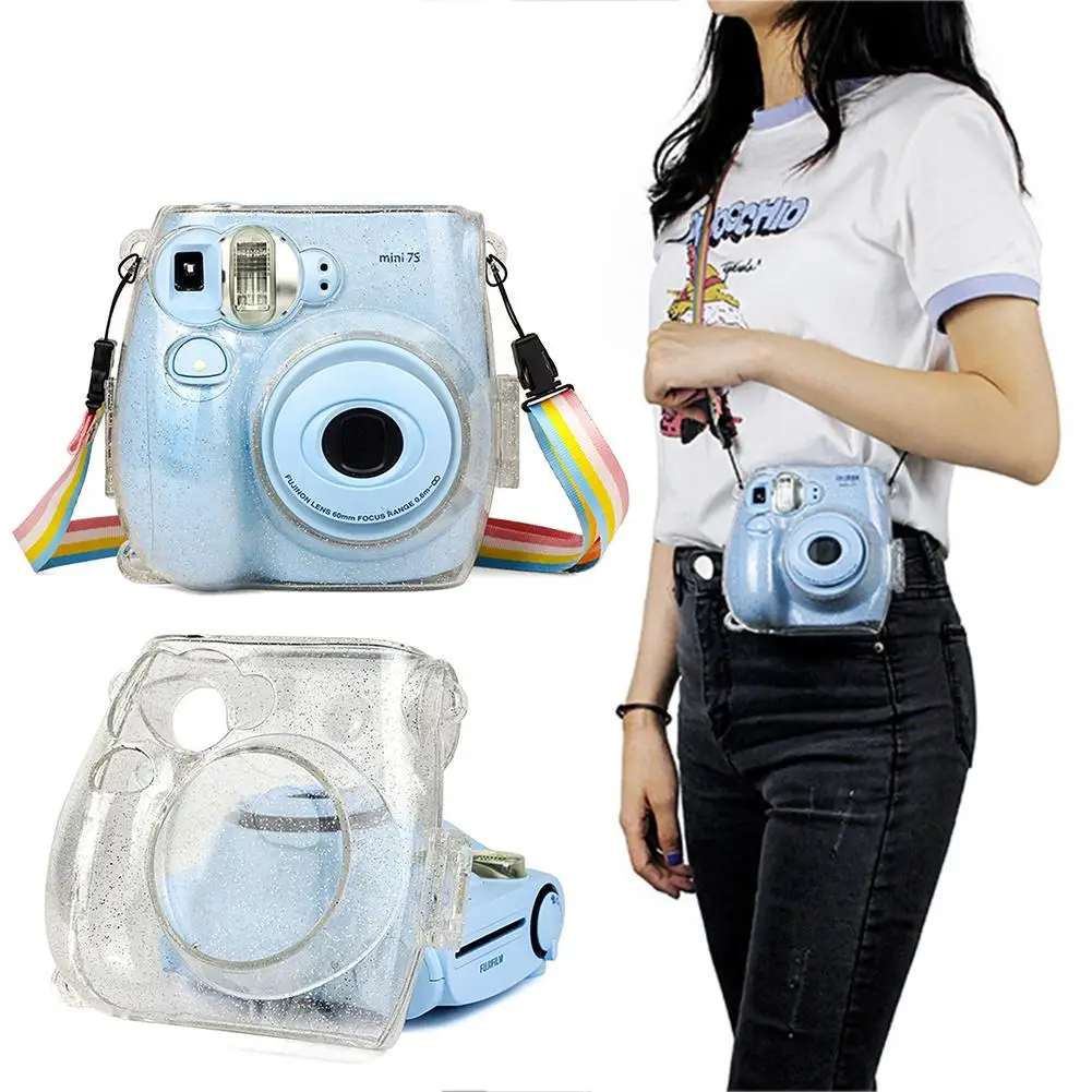 Pink Polaroid Camera Protective Case With Transparent Crystal Cover For Fuji Mini Instax 7s 7C
Pink Polaroid Camera Protective Case With Transparent Crystal Cover For Fuji Mini Instax 7s 7C