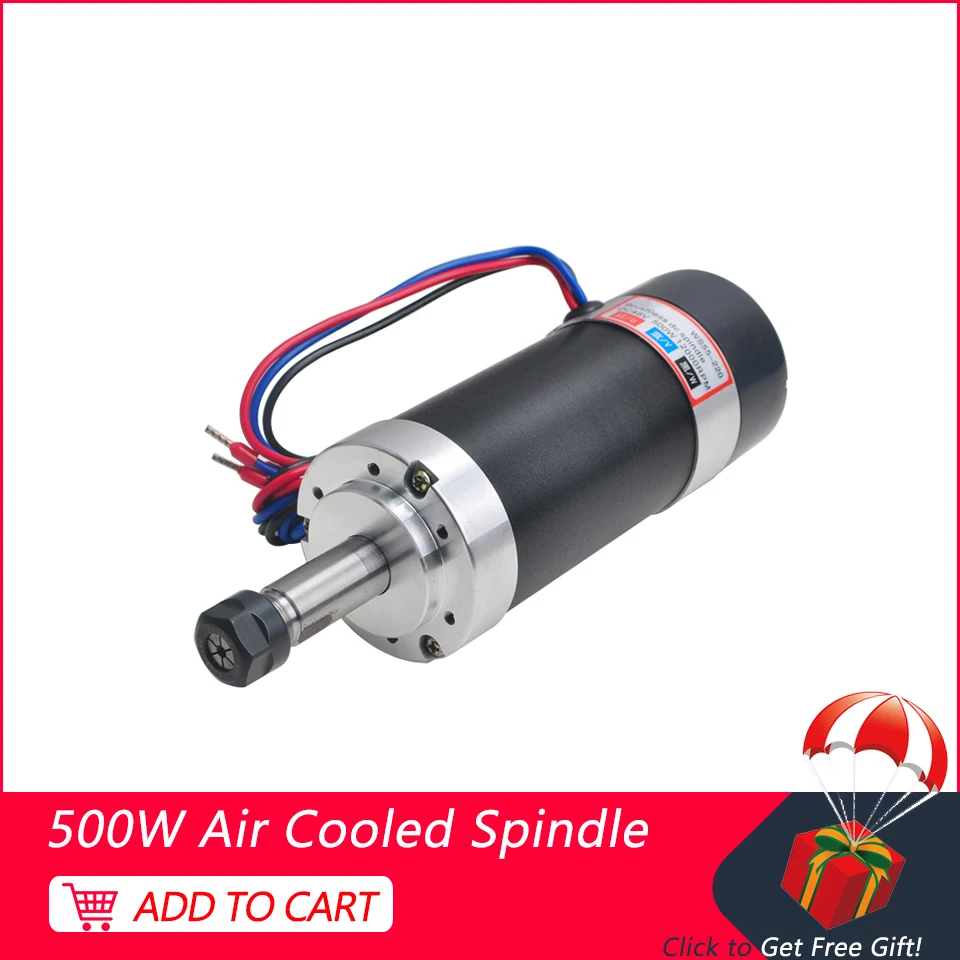 500W CNC Spindle Motor 12000 RPM DC Brushless Spindle ER11 Motor For Milling Machine Tools