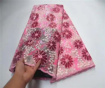 Pink African Organza Sequins Lace Fabric 2020 Embroidered Nigerian Wedding Dress High Quality French Net Mesh Lace PSA883-1
Pink African Organza Sequins Lace Fabric 2020 Embroidered Nigerian Wedding Dress High Quality French Net Mesh Lace PSA883-1