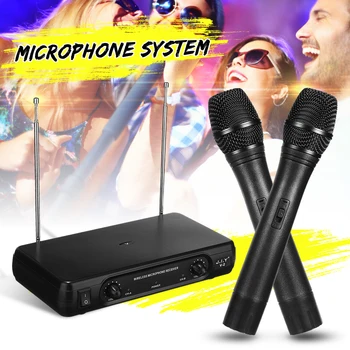 Dual Professional VHF Wireless Microphone System Cordless Handheld Mic Receiver Microphones Karaoke with 2 Microphones
Dual Professional VHF Wireless Microphone System Cordless Handheld Mic Receiver Microphones Karaoke with 2 Microphones