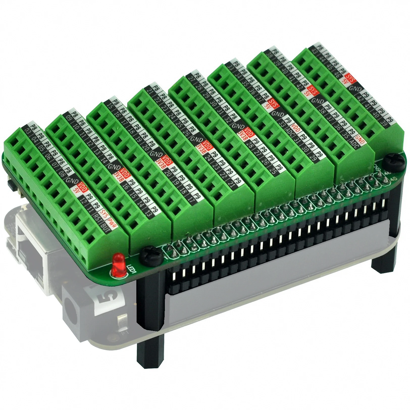 CZH-LABS Screw Terminal Block Breakout Board Module for BeagleBone Black.
CZH-LABS Screw Terminal Block Breakout Board Module for BeagleBone Black.